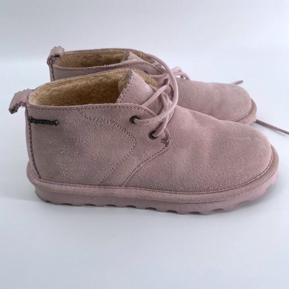 Bearpaw Pink Suede Cozy Lined Chukka Women's Size 6 boots - Picture 4 of 6